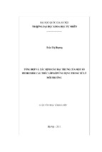 Tổng hợp và xác định các đặc trưng của một số hydroxide cấu trúc lớp kép ứng dụng trong xử lý môi trường