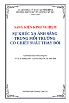 Skkn sự khúc xạ ánh sáng trong môi trường có chiết suất thay đổi