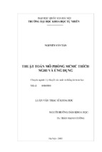 Thuật toán mô phỏng mcmc thích nghi  và ứng dụng