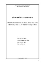 Skkn phương pháp khai thác atlat địa lí việt nam trong dạy học và ôn thi tốt nghiệp lớp 12