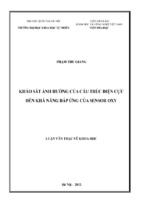 Khảo sát ảnh hưởng của cấu trúc điện cực đến khả năng đáp ứng của sensor oxy