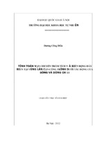 Tính toán vận chuyển trầm tích v à biến động đáy biển tại vùng lân cận công trình dưới tác động của sóng và dòng ch ảy