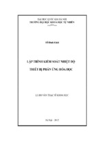 Lập trình kiểm soát nhiệt độ thiết bị phản ứng hóa học