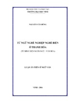 Từ ngữ nghề nghiệp nghề biển ở thanh hoá (từ bình diện ngôn ngữ- văn hóa)