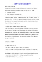 Tài liệu ôn thi tiếng anh vào lớp 10 chuyên đề giới từ