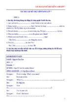 Các bài tập bổ trợ tiếng anh lớp 7