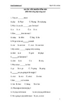 300 câu trắc nghiệm tiếng anh lớp 6 hay