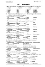 Bộ bài tập trắc nghiệm tiếng anh 11 cả năm