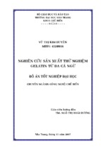 Nghiên cứu sản xuất thử nghiệm gelatin từ da cá ngừ