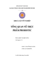 Tổng quan về thực phẩm probiotic