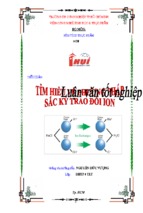 Tìm hiểu về phương pháp sắc ký trao đổi ion