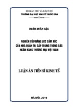 Nghiên cứu năng lực cảm xúc của nhà quản trị cấp trung trong các ngân hàng thương mại việt nam