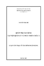 Quản trị tài chính tại viện quản lý và phát triển châu á