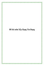 đề thi môn xếp hạng tin dụng