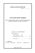 Skkn nâng cao hiệu quả công tác lập hồ sơ hiện hành và quản lý hồ sơ lưu trữ tại cơ quan thpt dan tộc nội trú