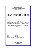 Luận văn Khảo sát nghề nuôi tôm sú quảng canh cải tiến tại xã hòa Tú 1 huyện Mỹ Sơn tỉnh Sóc Trăng