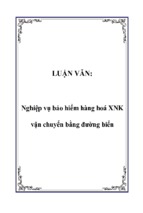 Nghiệp vụ bảo hiểm hàng hoá xnk vận chuyển bằng đường biển