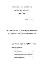 Skkn tích hợp giáo dục tư tưởng hồ chí minh trong quá trình dạy học bài thơ “mộ” (chiều tối)