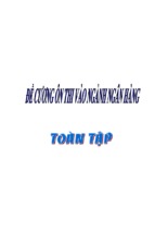 đề cương ôn thi vào ngành ngân hàng (toàn tập)