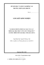 Skkn vận dụng phương pháp dạy học tích cực trong dạy học phần “công dân với đạo đức thpt tân phú