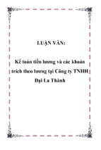 Kế toán tiền lương và các khoản trích theo lương tại công ty tnhh đại la thành