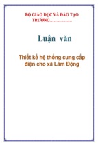 Thiết kế hệ thống cung cấp điện cho xã lâm động