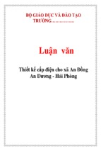 Thiết kế cấp điện cho xã an đồng an dương   hải phòng