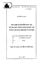 Vận dụng quan điểm khoa học về tôn giáo trong công tác đối với thiên chúa giáo hiên nay