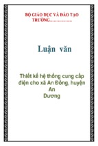 Thiết kế hệ thống cung cấp điện cho xã an đồng, huyện an dương