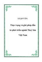 Thực trạng và giải pháp đầu tư phát triển ngành thuỷ sản việt nam