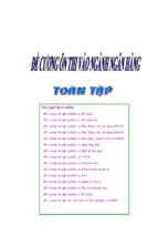 Đề cương ôn thi vào ngành ngân hàng [Full]