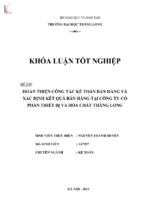 Luận văn hoàn thiện kế toán bán hàng và xác định kết quả bán hàng tại công ty cổ phần thiết bị và hóa chất thăng long
