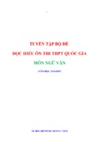 Tuyển tập bộ đề đọc hiểu ôn thi thpt quốc gia môn ngữ văn năm 2017 có đáp án 