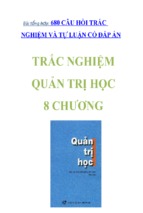 860 câu hỏi trắc nghiệm đúng sai quản trị học full 8 chương(có đáp án v3)