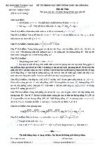 đề thi và đáp án chính thức kì thi thpt qg năm 2016 môn toán