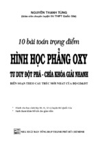 10 bài toán trọng điểm hình học phẳng oxy tác giả  nguyễn thanh tùng