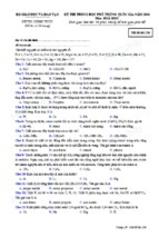 đề thi và đáp án chính thức kì thi thpt qg năm 2016 môn hóa học