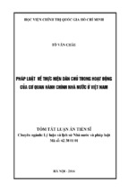 Pháp luật về thực hiện dân chủ trong hoạt động của cơ quan hành chính nhà nước ở việt nam   copy (2)