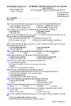 đề thi và đáp án chính thức kì thi thpt qg năm 2016 môn sinh học