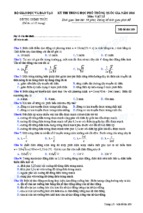 đề thi và đáp án chính thức kì thi thpt  năm 2016 môn vật lí