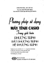 Phương pháp sử dụng máy tính casio trong giải toán pt  bpt hpt