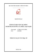 đánh giá hiệu năng hệ thống fso dưới ảnh hưởng của nhiễu loạn mạch luận văn th.sĩ