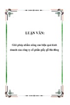 Giải pháp nhằm nâng cao hiệu quả kinh doanh của công ty cổ phần giấy gỗ hà đông