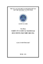 Luận án tiến sĩ hóa học nghiên cứu ăn mòn cục bộ kim loại bằng phương pháp nhiễu điện hóa