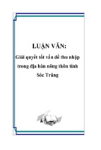 Giải quyết tốt vấn đề thu nhập trong địa bàn nông thôn tỉnh sóc trăng