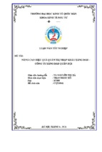 Luận văn   thực trạng giải pháp hoàn thiện quản trị nhập khẩu xăng dầu tổng công ty xăng dầu quân đội.