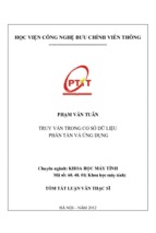 Truy vấn trong cơ sở dữ liệu phân tán và ứng dụng luận văn th.sĩ