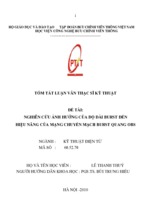 Nghiên cứu ảnh hưởng của độ dài burst đến hiệu năng của mạng chuyển mạch burst quang obs luận văn th.sĩ