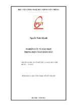 Nghiên cứu bảo mật trong điện toán đám mây luận văn th.sĩ