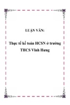 Thực tế kế toán hcsn ở trường thcs vĩnh hưng